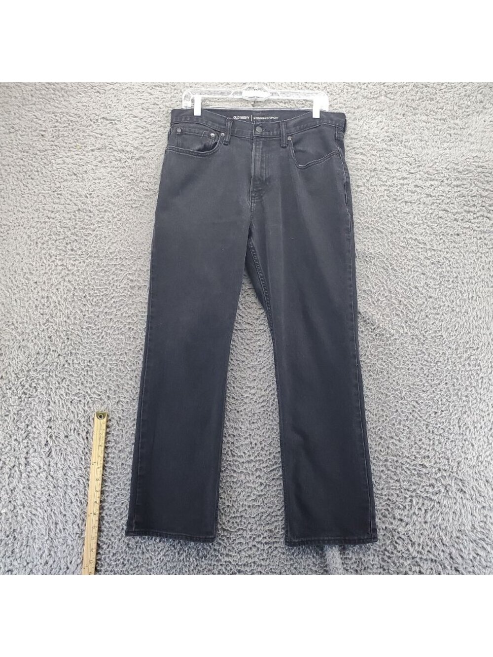 Old Navy Jeans Mens 33x30 Black Straight Fit Stretch Cotton-Blend